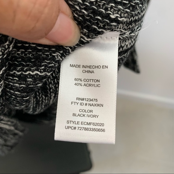 Ellen Tracy Black/Ivory Sweater S - Picture 2 of 4